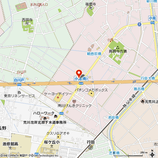 ミスタータイヤマン行田店付近の地図